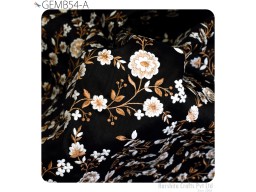 Indian Black Embroidered Fabric by the yard Sewing DIY Crafting Embroidery Wedding Dresses Fabric Costumes Cushion Covers Viscose Dupioni Fabric